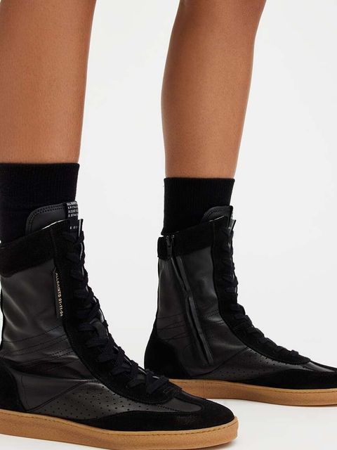 AllSaints botki skórzane Louise High Top