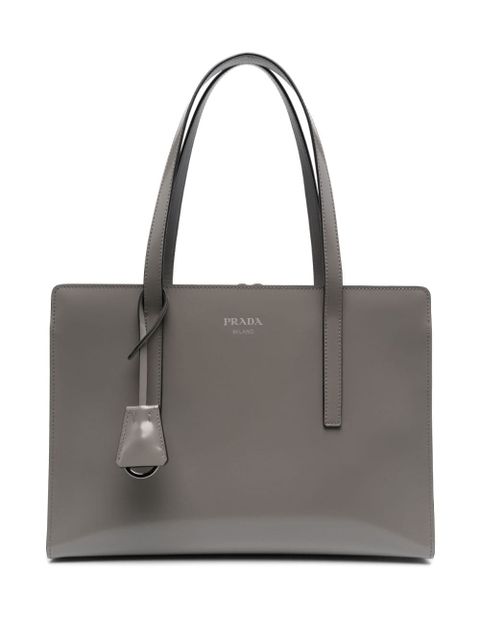 Prada large Re-Edition 1995 leather handbag - Grey - zdjęcie produktu nr 1