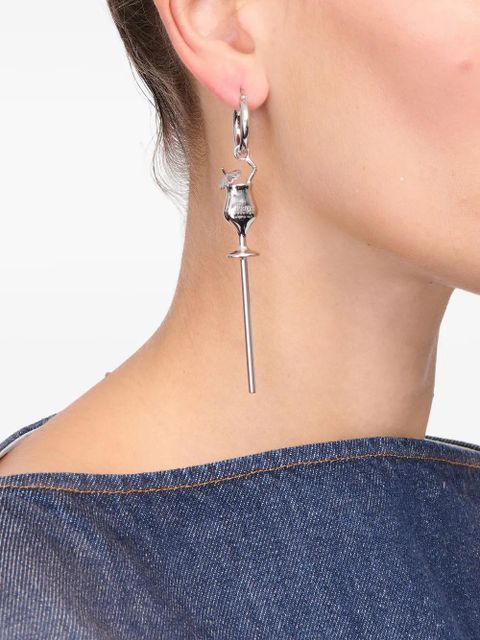 MM6 Maison Margiela cocktail earrings - Silver - zdjęcie produktu nr 2