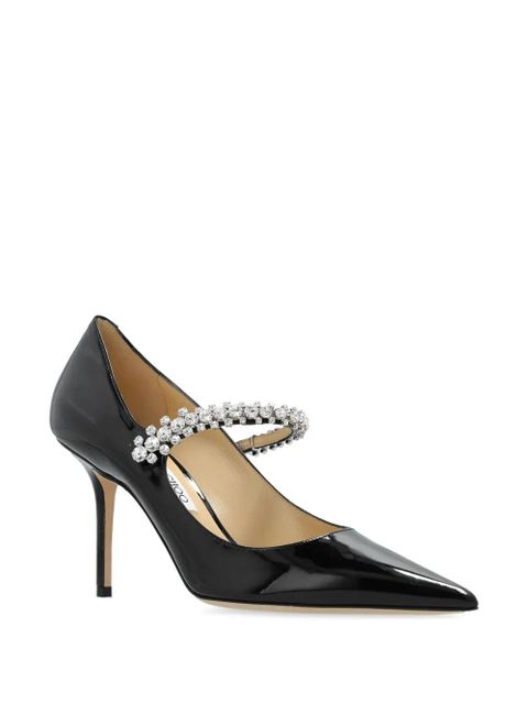 Jimmy Choo 85mm Bing leather pumps - Black