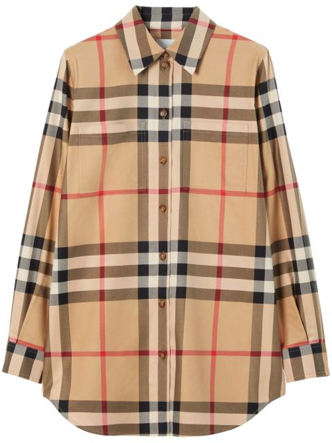 Burberry Vintage Check cotton shirt - Neutrals - zdjęcie produktu nr 1