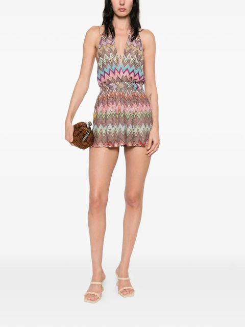 Missoni chevron V-neck playsuit - Brown - zdjęcie produktu nr 2