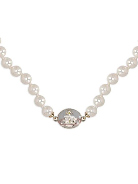 Vivienne Westwood orb pearl necklace - White