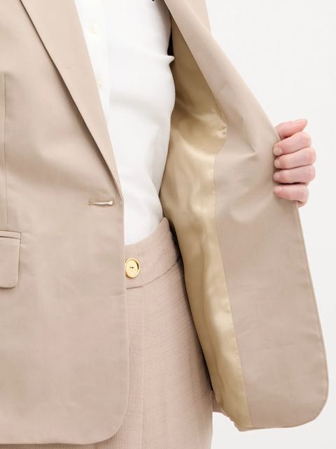 Tommy Hilfiger marynarka kolor beżowy jednorzędowa gładka WW0WW47179