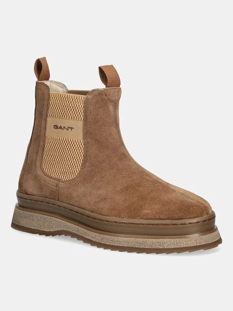 Gant sztyblety zamszowe Sistown damskie kolor brązowy na platformie 31553102 - zdjęcie produktu nr 1