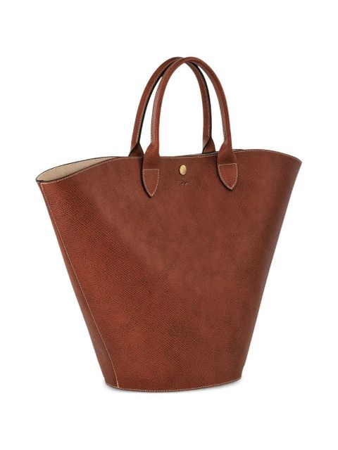 Longchamp XL Épure leather tote bag - Brown