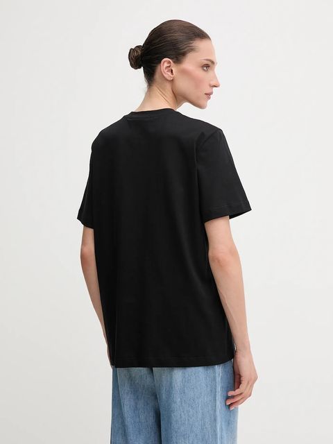 MSGM t-shirt bawełniany damski kolor czarny 2000MDM540.200002