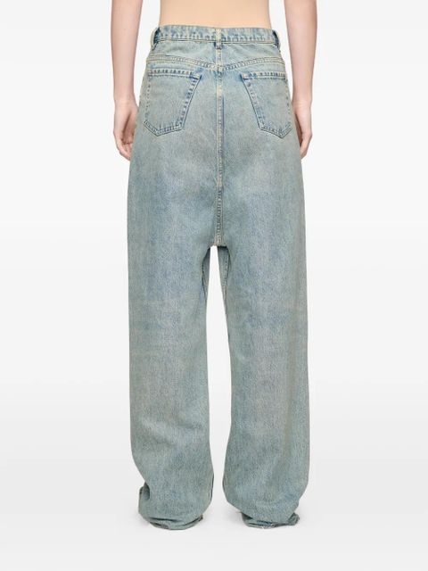 Maison Margiela raw-cut wide-leg denim jeans - Blue