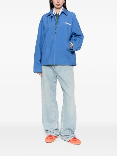 Miu Miu zip-up windbreaker - Blue - zdjęcie produktu nr 2