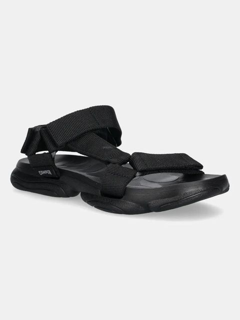 Camper sandały Karst Sandal damskie kolor czarny na małym obcasie K201794-001 - zdjęcie produktu nr 1