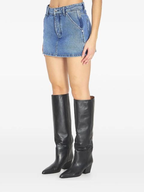 Alexander Wang marbled denim skirt-shorts - Blue - zdjęcie produktu nr 2