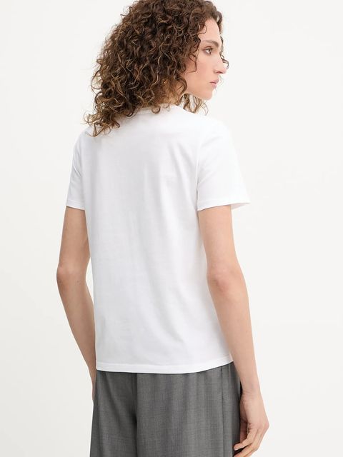 ERMANNO Firenze t-shirt bawełniany damski kolor biały 57TL010EE0