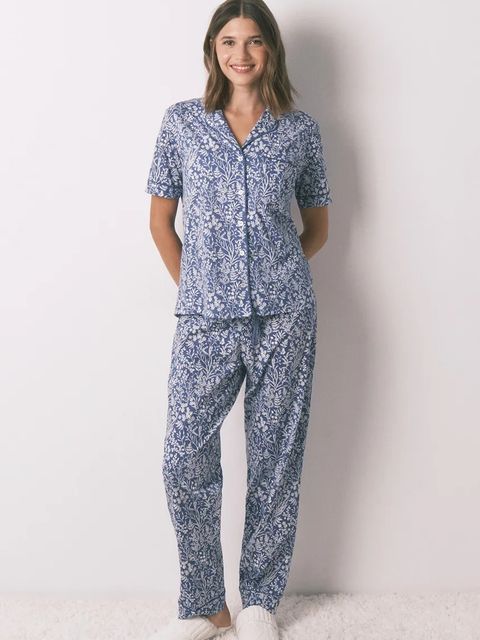 women'secret komplet piżamowy bawełniany damska kolor niebieski bawełniana 3592470 - zdjęcie produktu nr 1