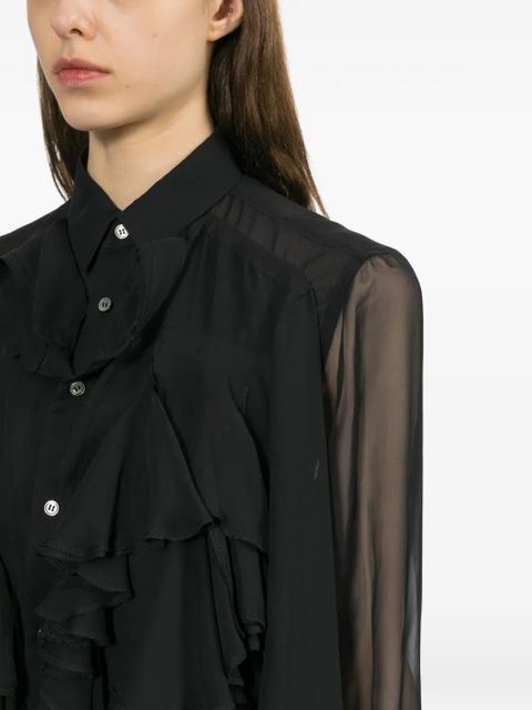 Comme Des Garçons ruffled shirt - Black
