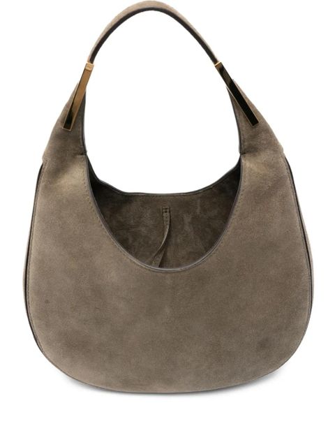 Savette small Florence suede top-handle shoulder bag - Brown