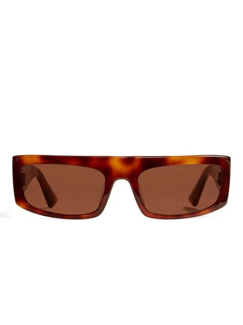 KHAITE rectangle-frame sunglasses - Brown
