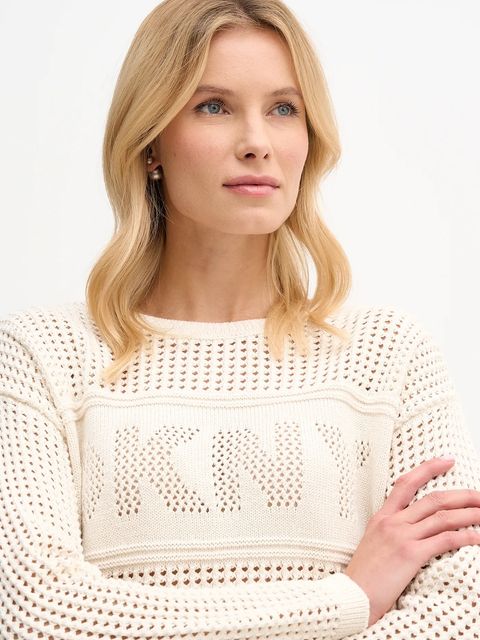 Dkny sweter damski kolor beżowy DJ6R0962