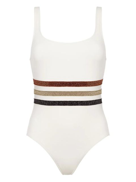 ERES Radieux striped-waistband swimsuit - White - zdjęcie produktu nr 1