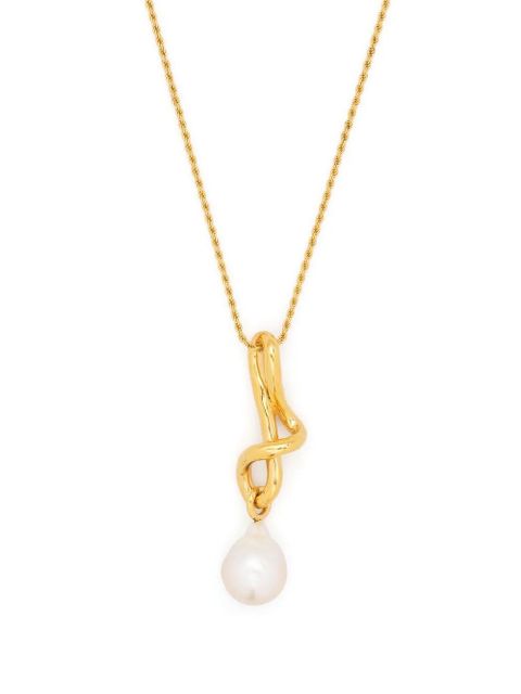 Missoma Molten Knot Pearl Drop necklace - Gold - zdjęcie produktu nr 1
