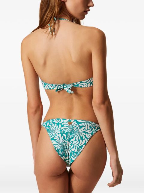TWINSET botanical-print bikini bottom - Green