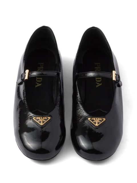Prada leather ballerina shoes - Black