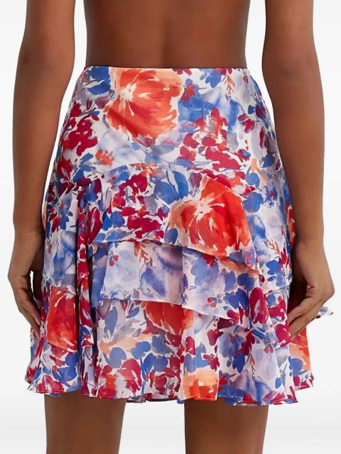Lauren Ralph Lauren ruffled floral mini skirt - White