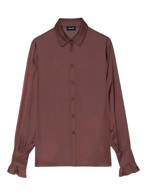 Zadig&Voltaire ruffled long-sleeve top - Brown - zdjęcie produktu nr 1