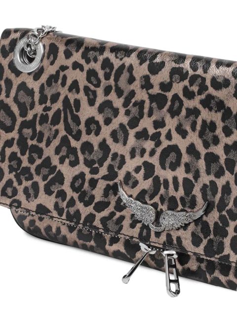 Zadig&Voltaire Rock Nano animal print chain shoulder bag - Neutrals