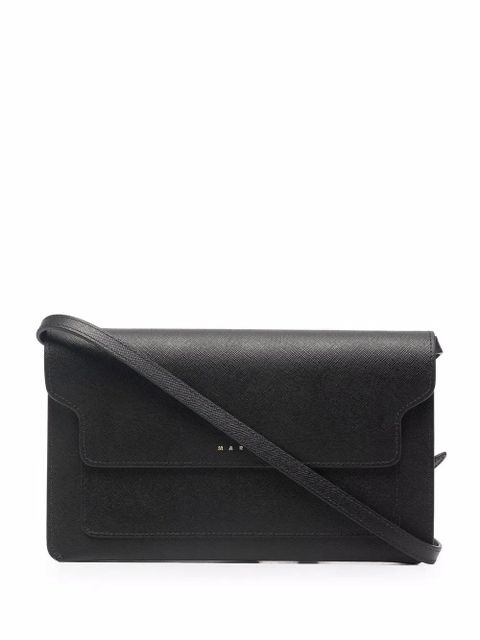 Marni Trunk leather clutch bag - Black - zdjęcie produktu nr 1