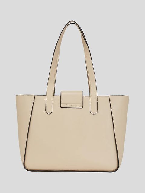 Karl Lagerfeld torebka skórzana K/SIGNATURE kolor beżowy A3W30133 - zdjęcie produktu nr 2