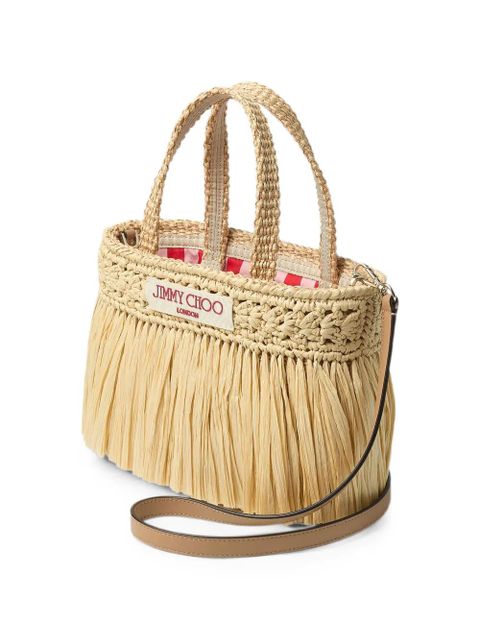 Jimmy Choo beach tote East-West mini bag - Neutrals