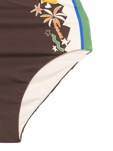 ALEMAIS Maroc printed bikini bottom - Brown