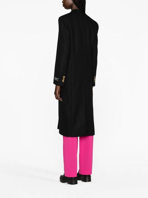 Versace single-breasted wool-blend coat - Black - zdjęcie produktu nr 2