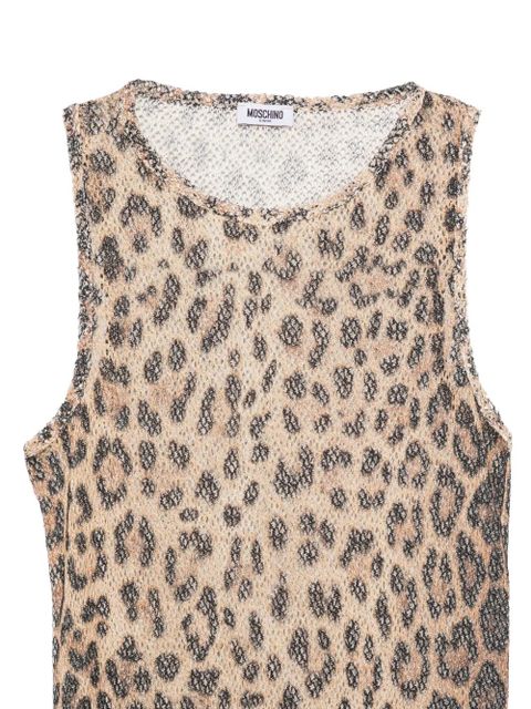 Moschino leopard-print midi dress - Neutrals