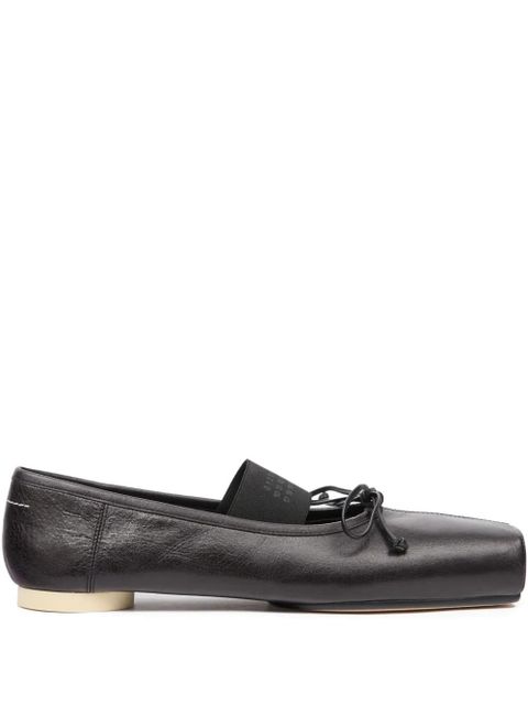 MM6 Maison Margiela tie-detail ballet flats - Black - zdjęcie produktu nr 1