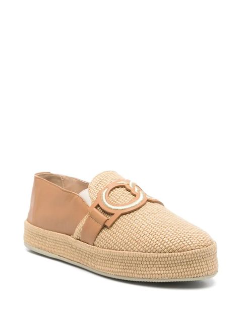 Casadei embroidered espadrilles - Brown - zdjęcie produktu nr 2