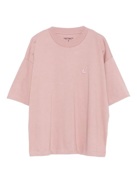 Carhartt WIP logo-embroidered short-sleeve T-shirt - Pink
