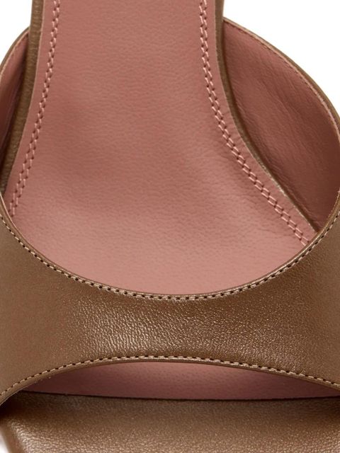 Amina Muaddi 60mm leather sandals - Brown - zdjęcie produktu nr 2