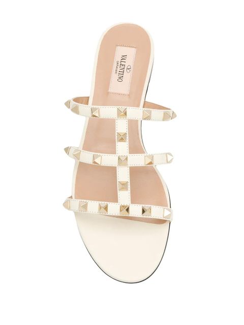 Valentino Garavani Rockstud flat sandals - White