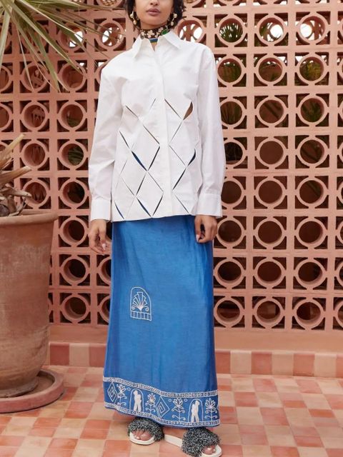 ALEMAIS Cece cut-out shirt - White