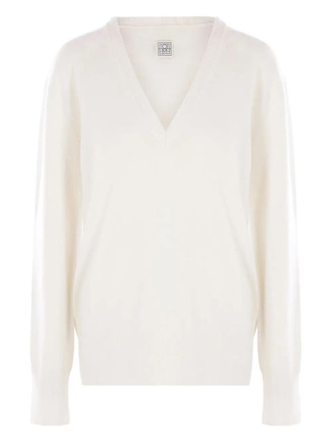 TOTEME v-neck cashmere sweater - Neutrals - zdjęcie produktu nr 1