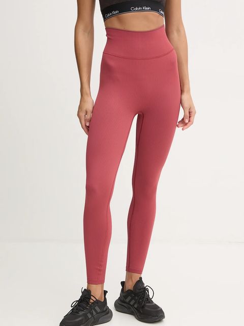 Calvin Klein Performance legginsy treningowe kolor czerwony gładkie 00GWS4L643 - zdjęcie produktu nr 1