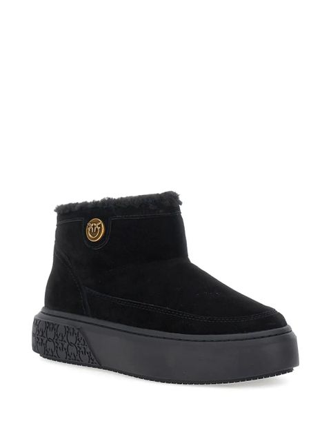 PINKO suede platform boots - Black