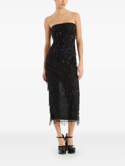ROTATE BIRGER CHRISTENSEN sequin midi tube dress - Black