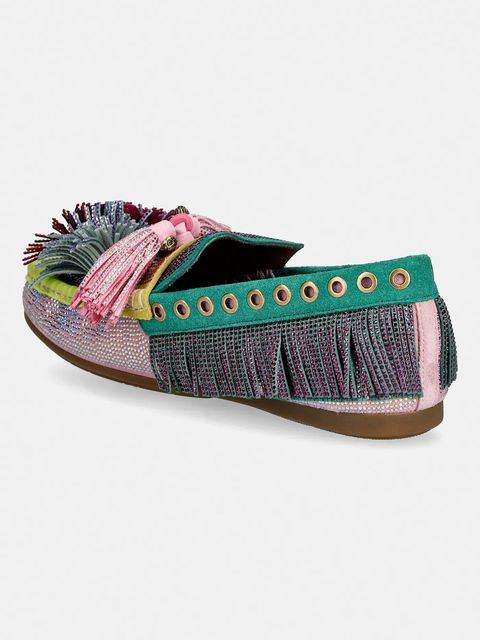Kurt Geiger London mokasyny zamszowe Pom Pom Moccasin