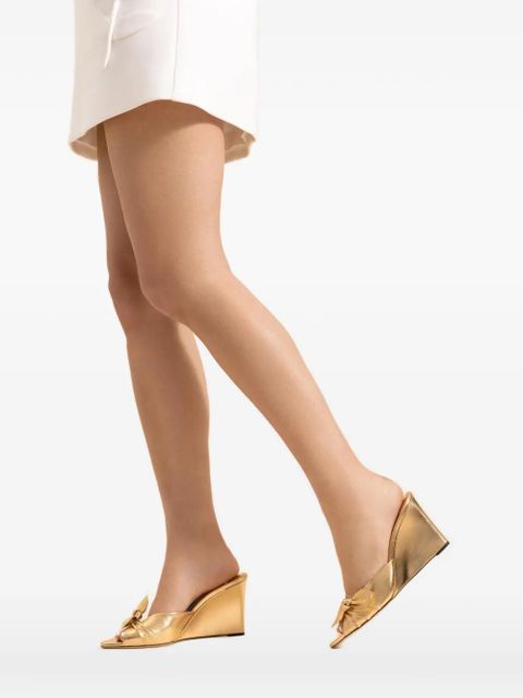 Jimmy Choo Livi bow wedge sandals - Gold - zdjęcie produktu nr 1