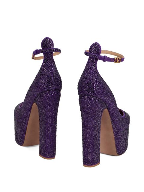 Valentino Garavani Tan-Go crystal-embellished pumps - Purple - zdjęcie produktu nr 2
