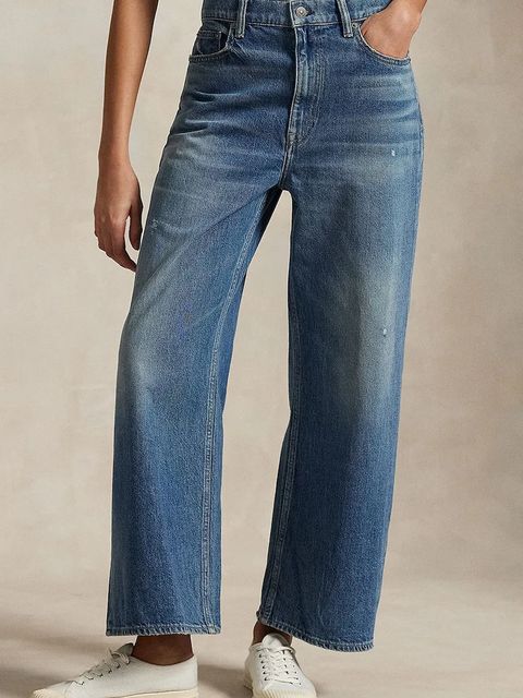 Polo Ralph Lauren jeansy bawełniane Wd Lg Crp Ankle Wide damskie high waist 211969377 - zdjęcie produktu nr 1