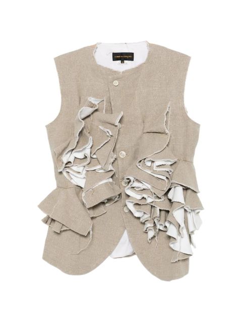 Comme Des Garçons ruffled waistcoat - Neutrals - zdjęcie produktu nr 1
