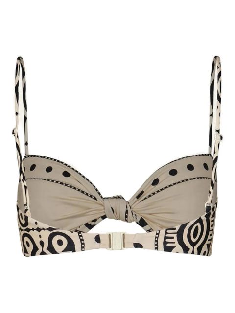 Johanna Ortiz Bandana Marina printed knot-detail bikini top - Neutrals - zdjęcie produktu nr 2